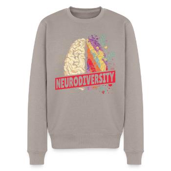 Neurodiversität Gehirn Autismus-Bewusstsein Asd - Männer Premium Bio Pullover - Taupe - Vorne - Nico (187cm)