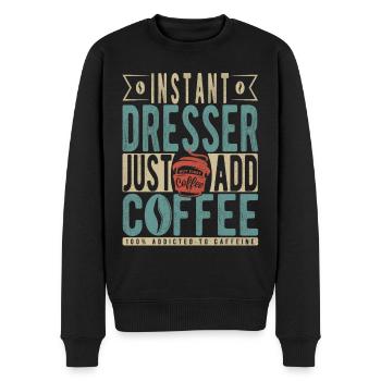 Commode instantanée Il suffit d’ajouter du café - Pull Premium bio Homme - noir - Devant - Nico (187cm)