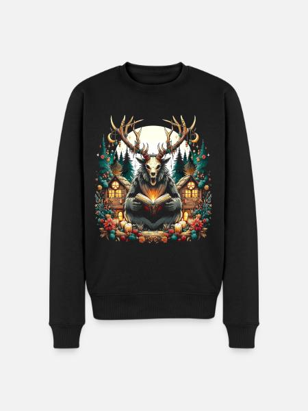 Wendigo Geschichtenerzähler - Männer Premium Bio Pullover - Schwarz