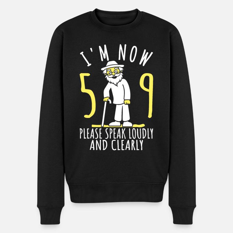 59e anniversaire 59e 59e J’ai maintenant 59 ans - Pull Premium bio Homme - noir