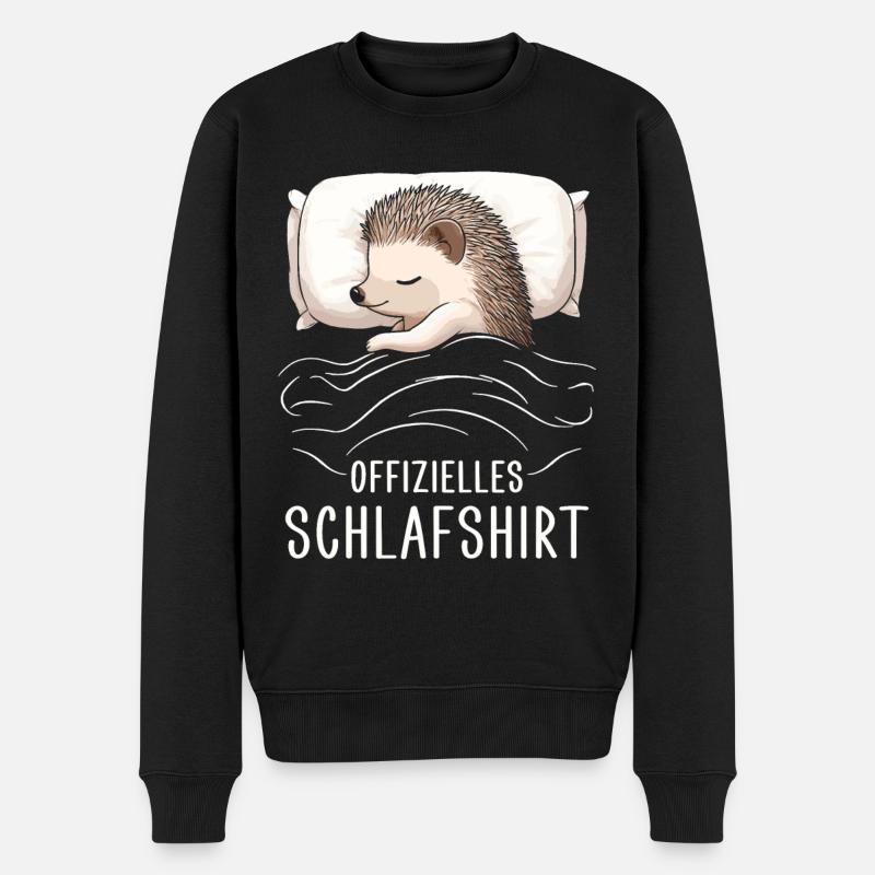 Offizielles Schlafshirt Igel - Männer Premium Bio Pullover - Schwarz