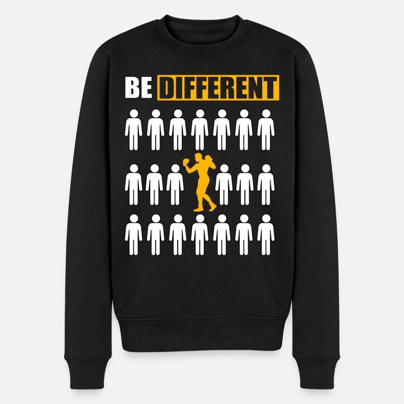 Boxen anders sein - Männer Premium Bio Pullover - Schwarz