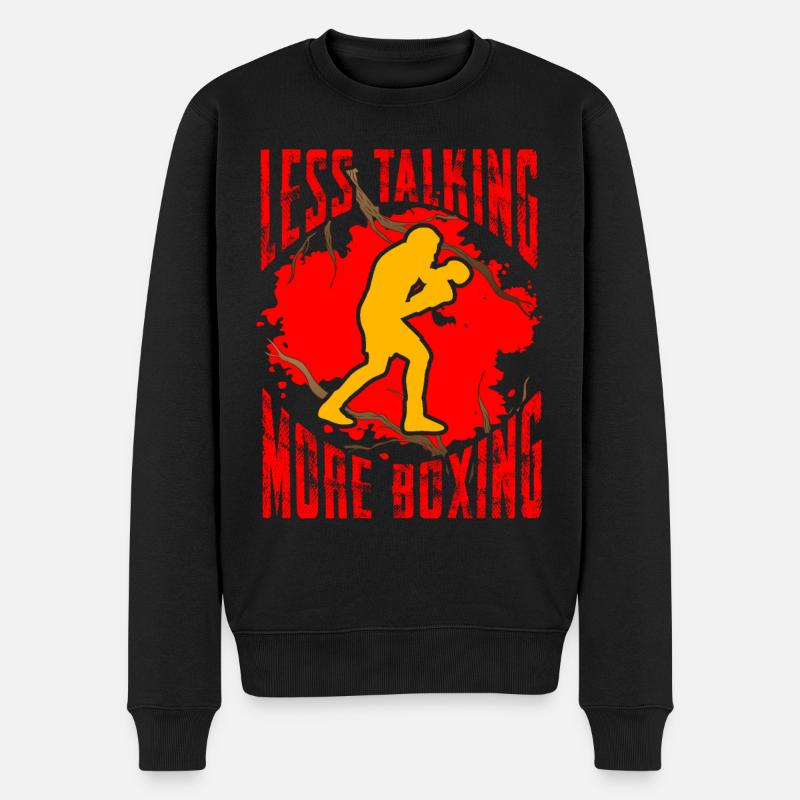 moins parler plus de boxe - Pull Premium bio Homme - noir