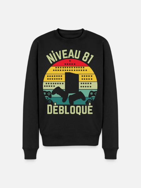 Level 81 Detached - Men's Premium Organic Jumper - black