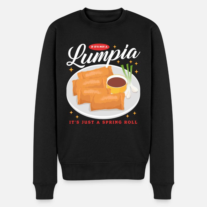 Lumpia Spring Rolls Loempia Gift - Men's Premium Organic Jumper - black