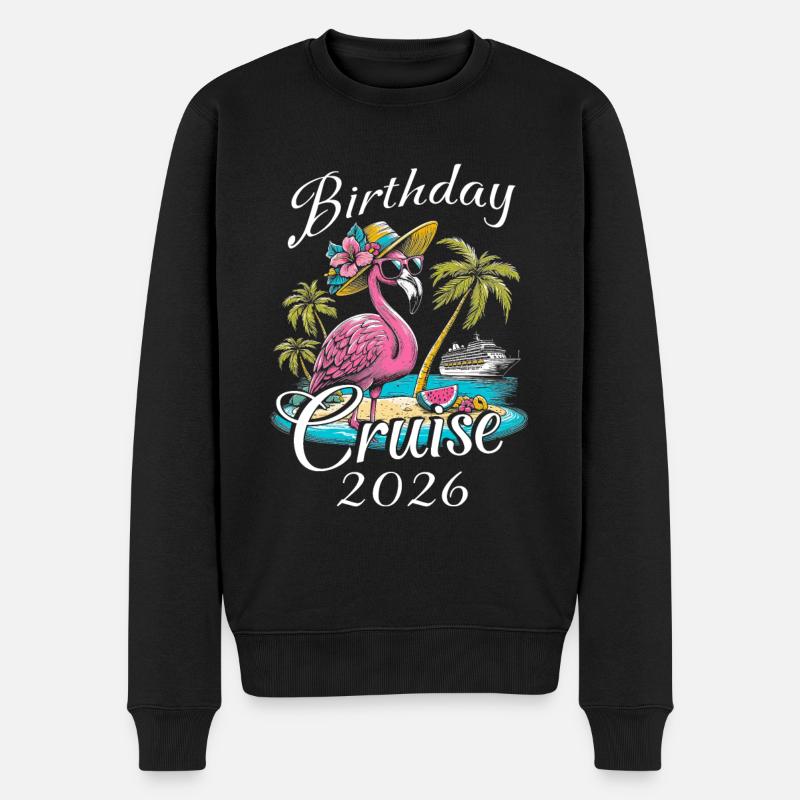 Birthday Cruise 2026 - Männer Premium Bio Pullover - Schwarz