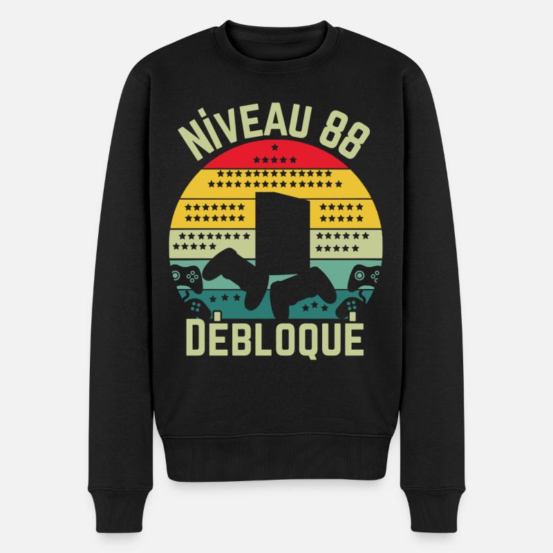 Niveau 88 Débloqué - Pull Premium bio Homme - noir