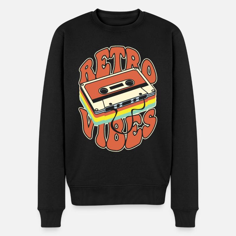 Retro Vibes Cassette Nostalgie - Pull Premium bio Homme - noir