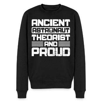 Ancient Astronaut Theorist Alien Lover UFO - Men's Premium Organic Jumper - black - Front - Nico (187cm)