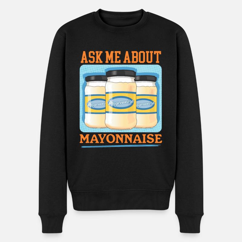 Mayonnaise Mayo Geschenk - Männer Premium Bio Pullover - Schwarz
