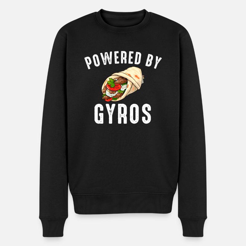Gyros Squad Cuisine grecque - Pull Premium bio Homme - noir