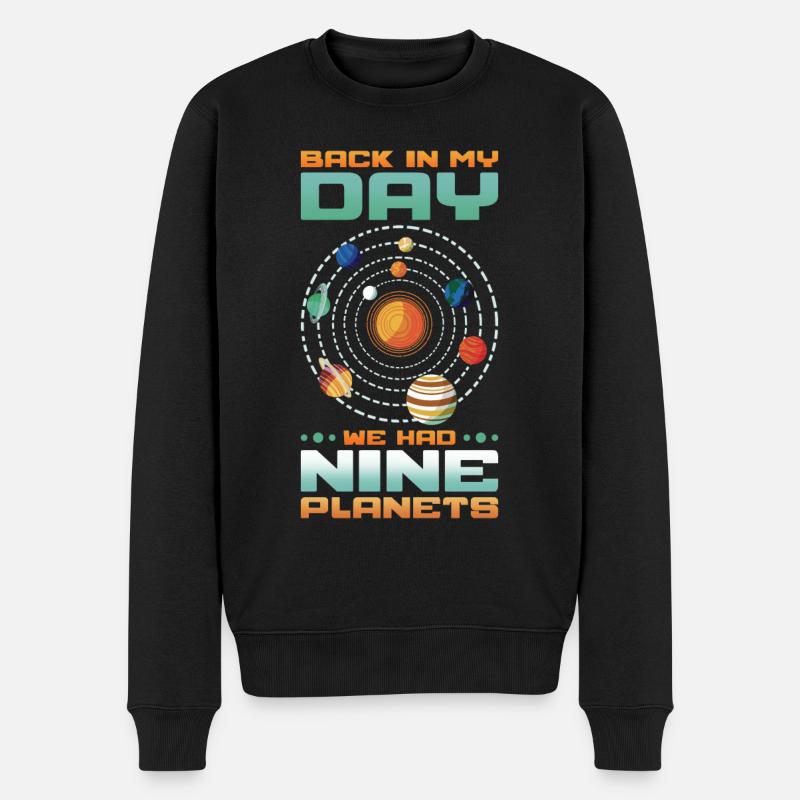 Zu meiner Zeit Sternebeobachtung auf neun Planeten - Männer Premium Bio Pullover - Schwarz