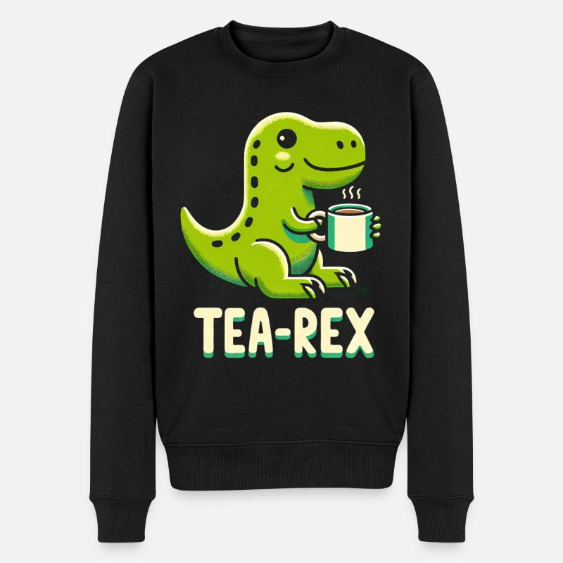 TEA-REX - Thé de dinosaure - Pull Premium bio Homme - noir