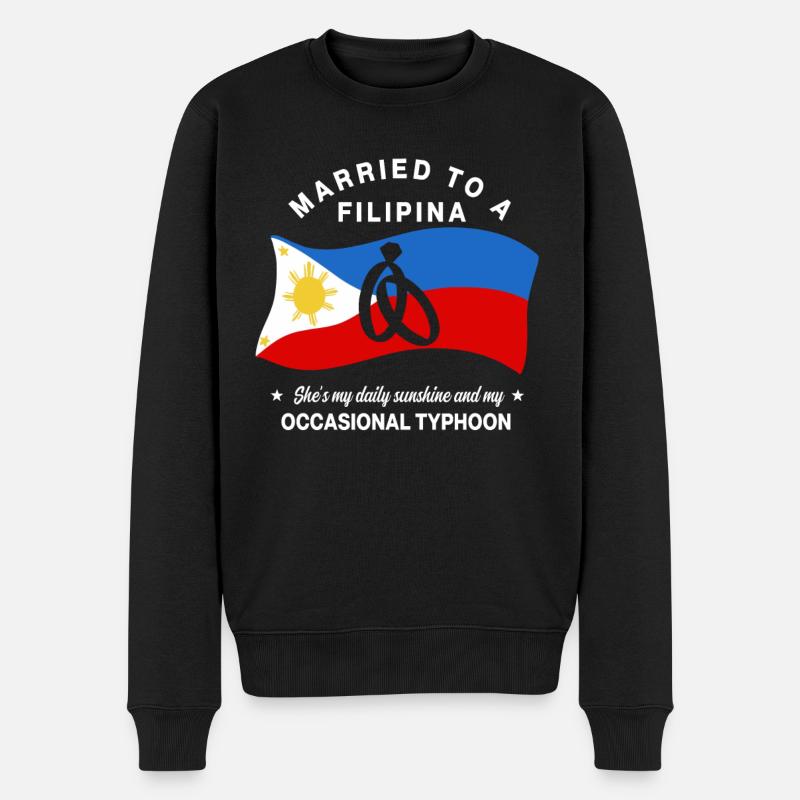 Marié à une Philippine - Pull Premium bio Homme - noir