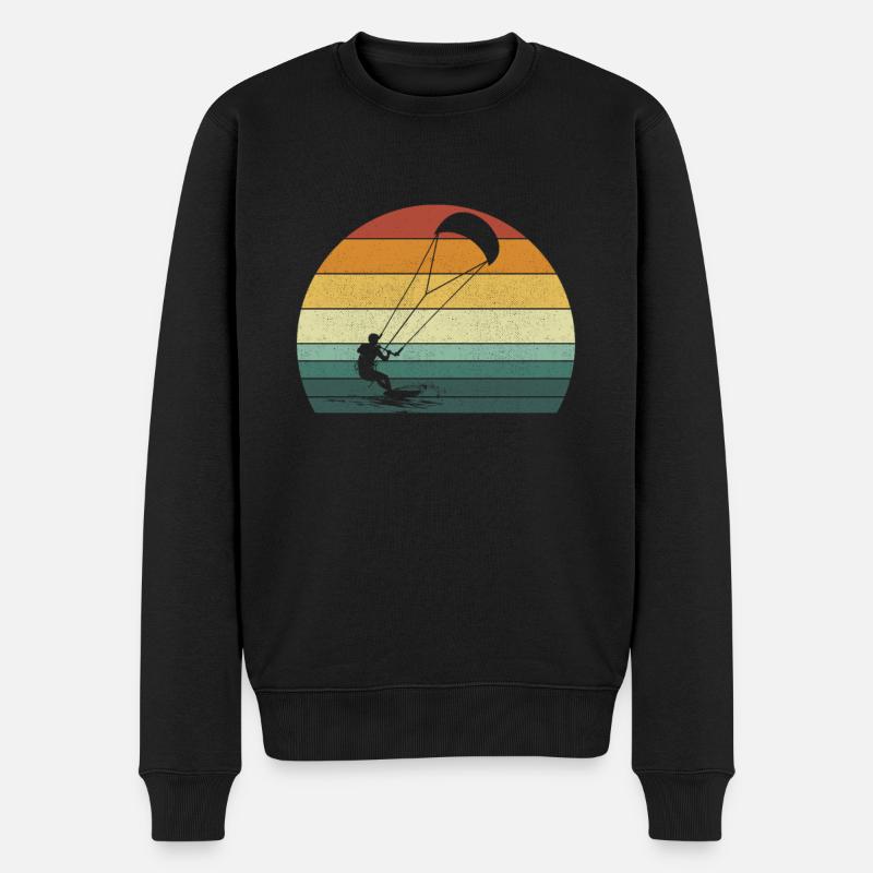 Kitesurfing kiteboarding lover - Männer Premium Bio Pullover - Schwarz