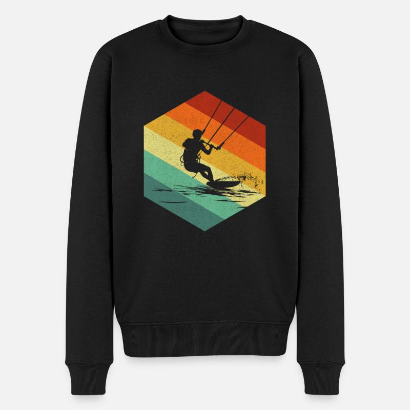 Kitesurfing kiteboarding lover - Männer Premium Bio Pullover - Schwarz