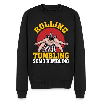 Rolling Tumbling Sumo Rumbling - Men's Premium Organic Jumper - black - Front - Nico (187cm)