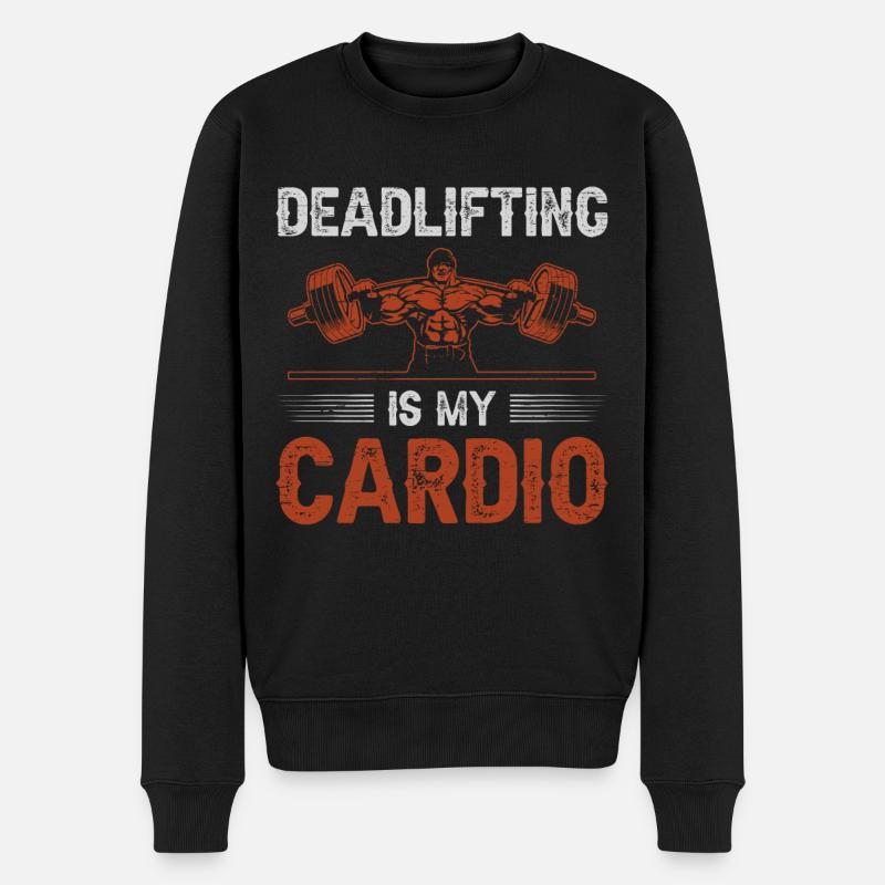 Le soulevé de terre est ma forme physique cardio - Pull Premium bio Homme - noir