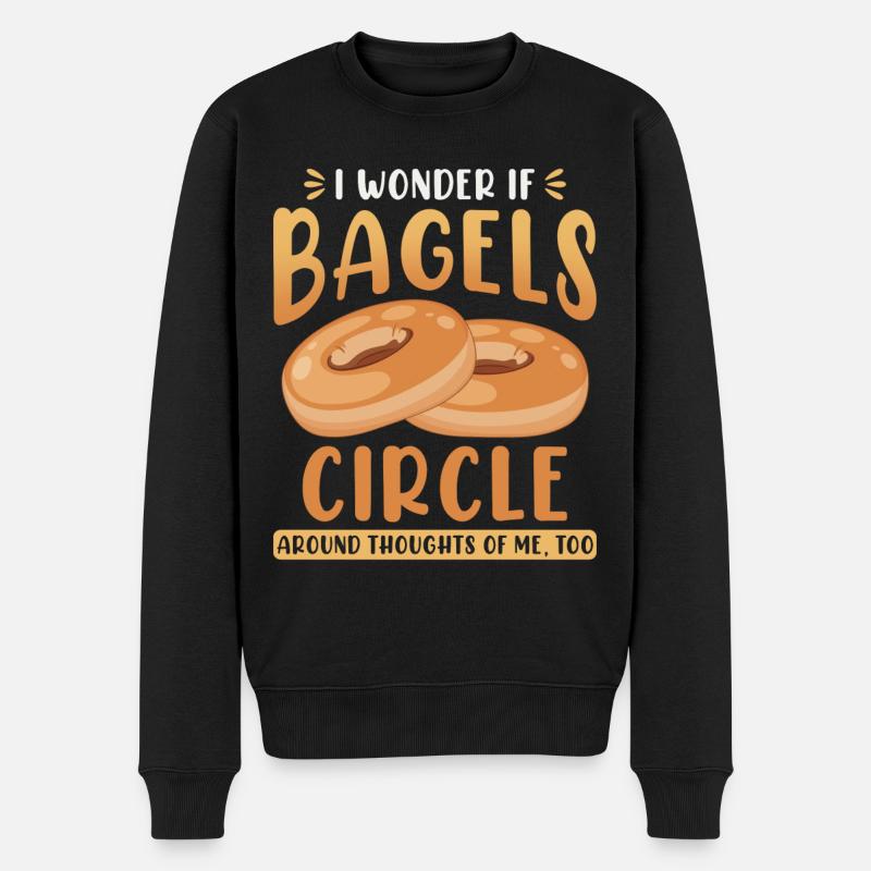 Bagels - Männer Premium Bio Pullover - Schwarz