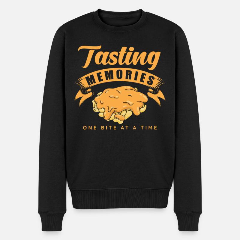 Mac And Cheese Kindheitserinnerungen - Männer Premium Bio Pullover - Schwarz