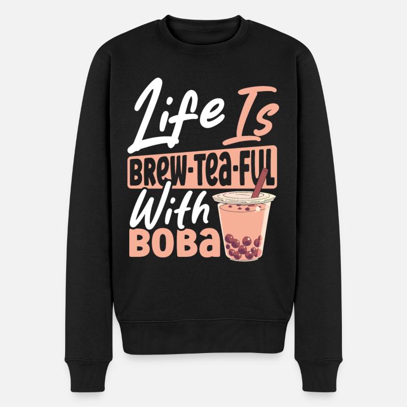 Chai Tea Latte Tapioca Perles - Pull Premium bio Homme - noir