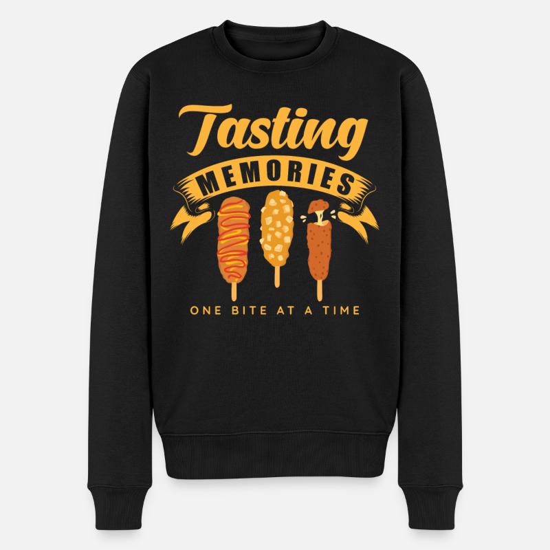 Corn Dogs - Männer Premium Bio Pullover - Schwarz