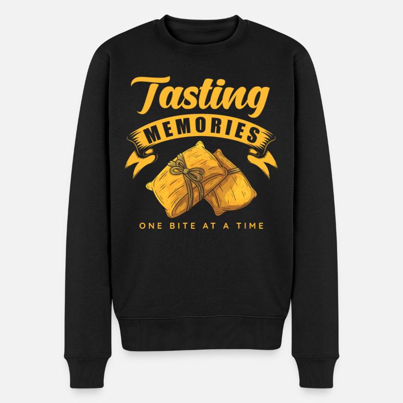 Tamales Mexikanisches Erbe Kindheitserinnerungen - Männer Premium Bio Pullover - Schwarz