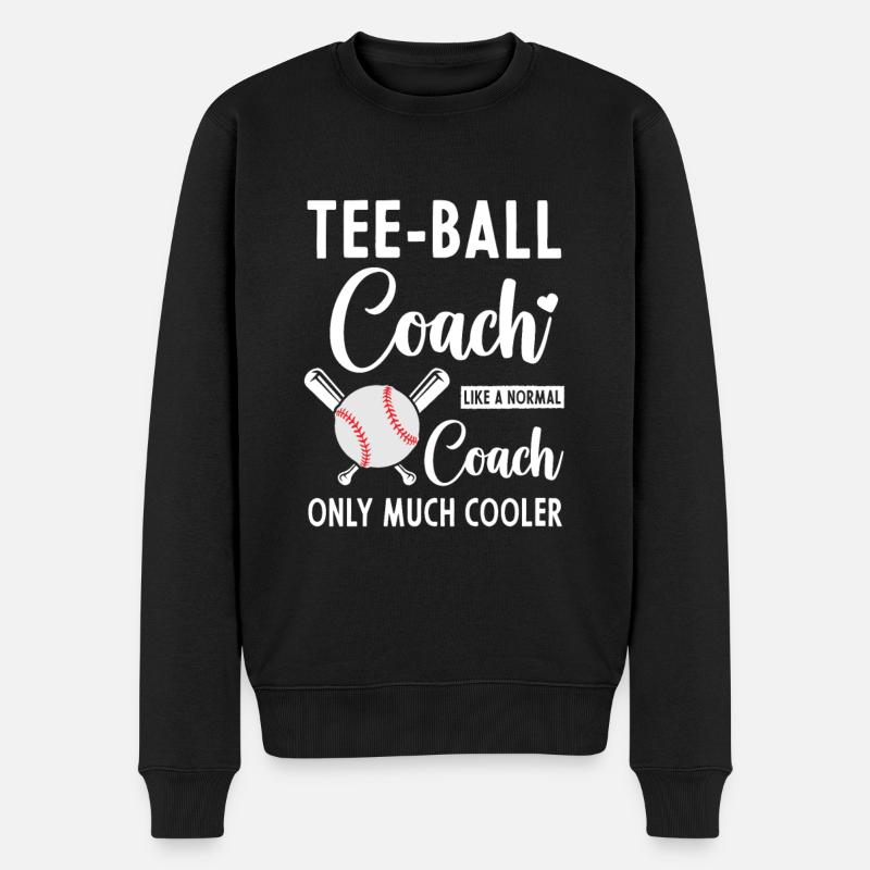 Tee ball coach Tee-ball coach - Männer Premium Bio Pullover - Schwarz