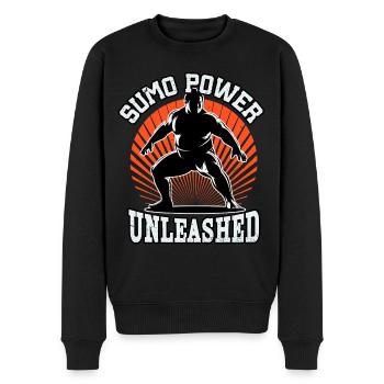 Entfesselte Sumo-Kraft - Männer Premium Bio Pullover - Schwarz - Vorne - Nico (187cm)