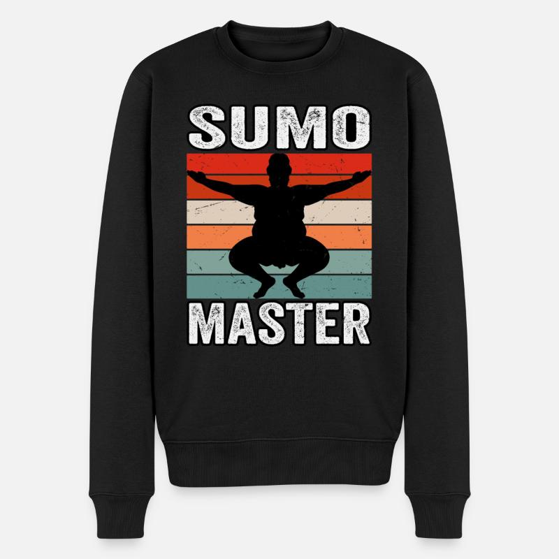 Sumo-Meister - Männer Premium Bio Pullover - Schwarz