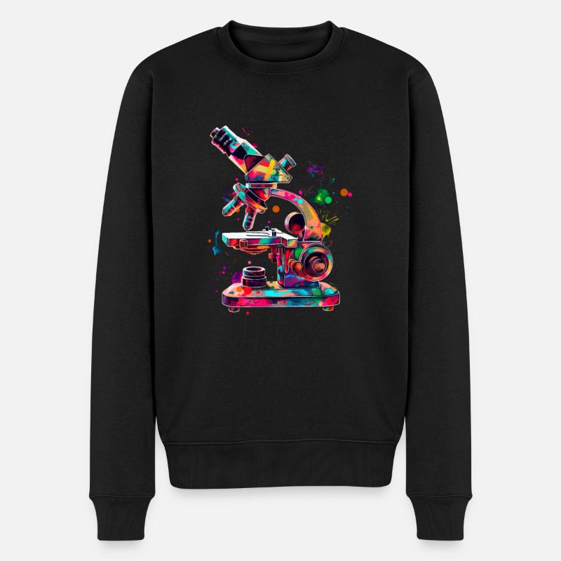 Microscopie Scientifique Biologiste Microscope - Pull Premium bio Homme - noir
