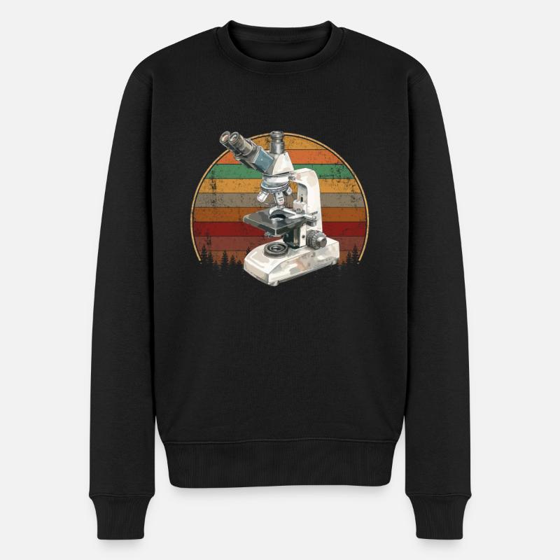 Microscopy Scientist Biologist Microscope - Men's Premium Organic Jumper - black