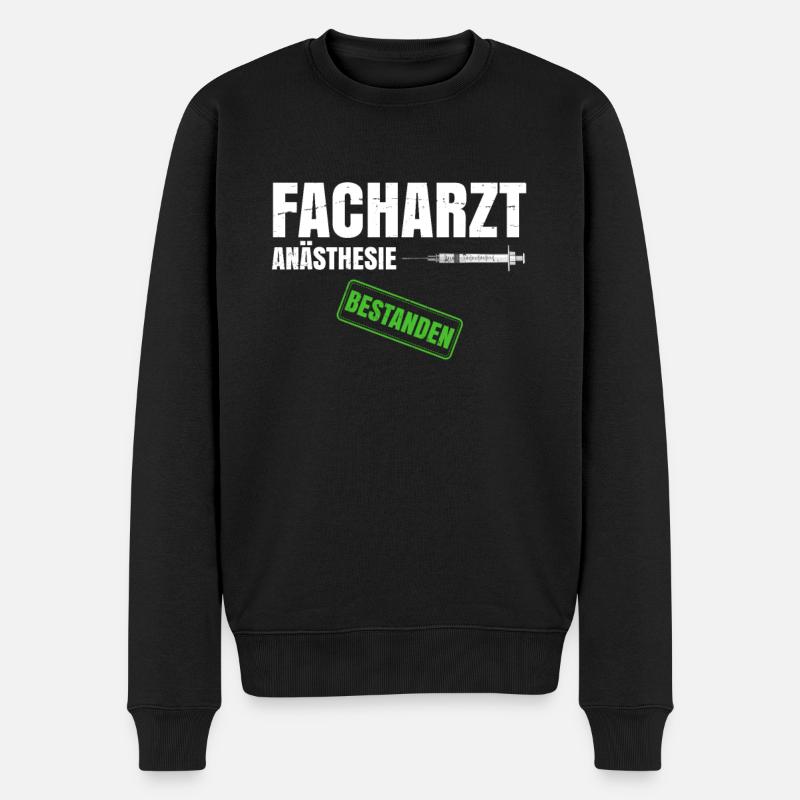 Facharzt Anästhesie - Männer Premium Bio Pullover - Schwarz