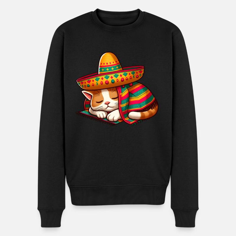 Cinco de Mayo Cat - Pull Premium bio Homme - noir