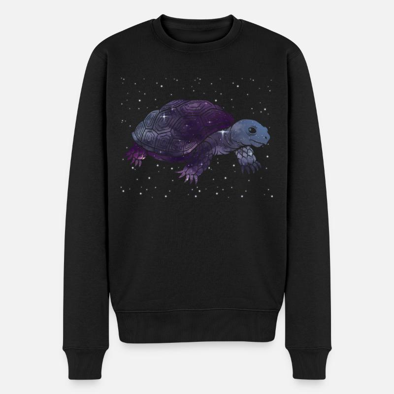 Silhouette de tortue galactique - Pull Premium bio Homme - noir