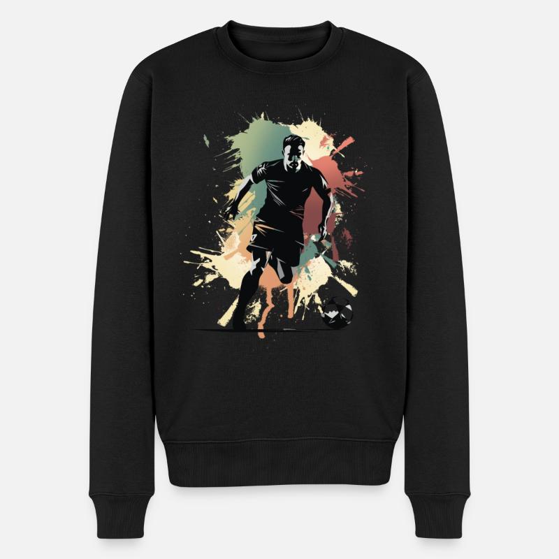 Fußball Fußballer - Männer Premium Bio Pullover - Schwarz