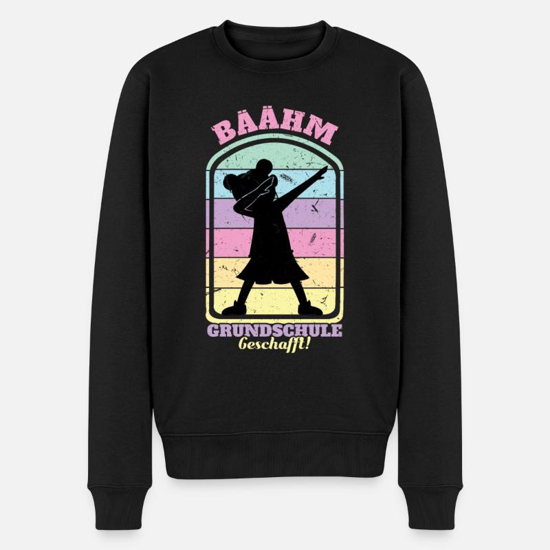Einschulung BÄÄHM Grundschule Geschafft - Männer Premium Bio Pullover - Schwarz