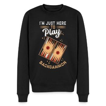 Backgammon Game Backgammon Board Game Gift - Men's Premium Organic Jumper - black - Front - Nico (187cm)