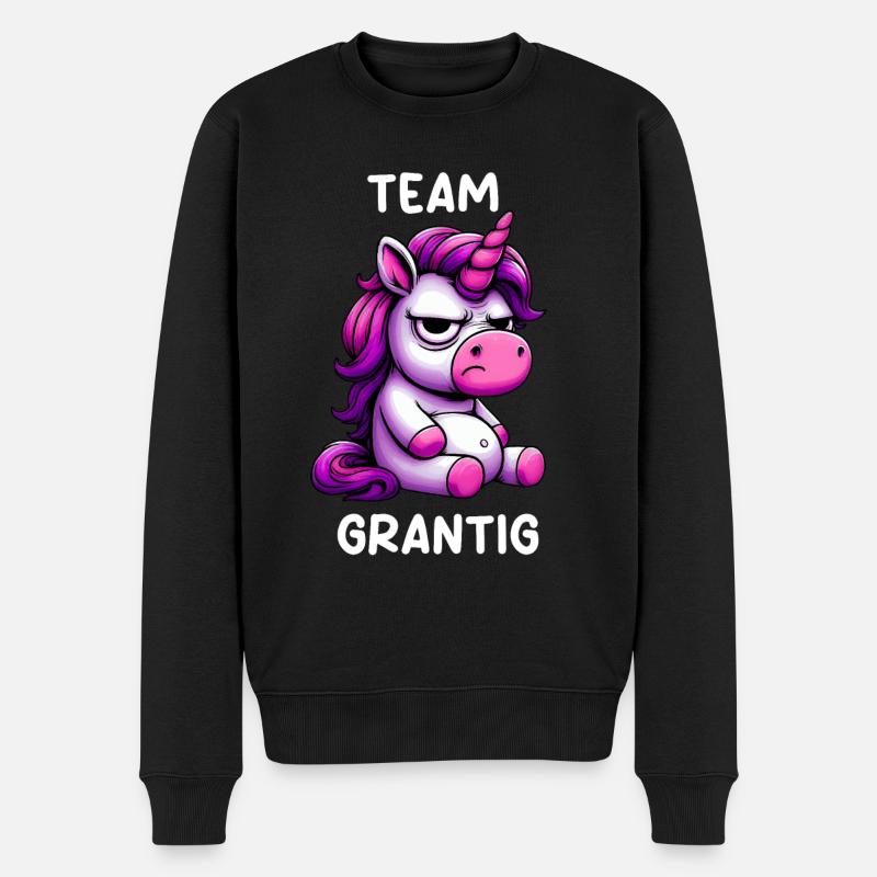 Team Grantig - Männer Premium Bio Pullover - Schwarz