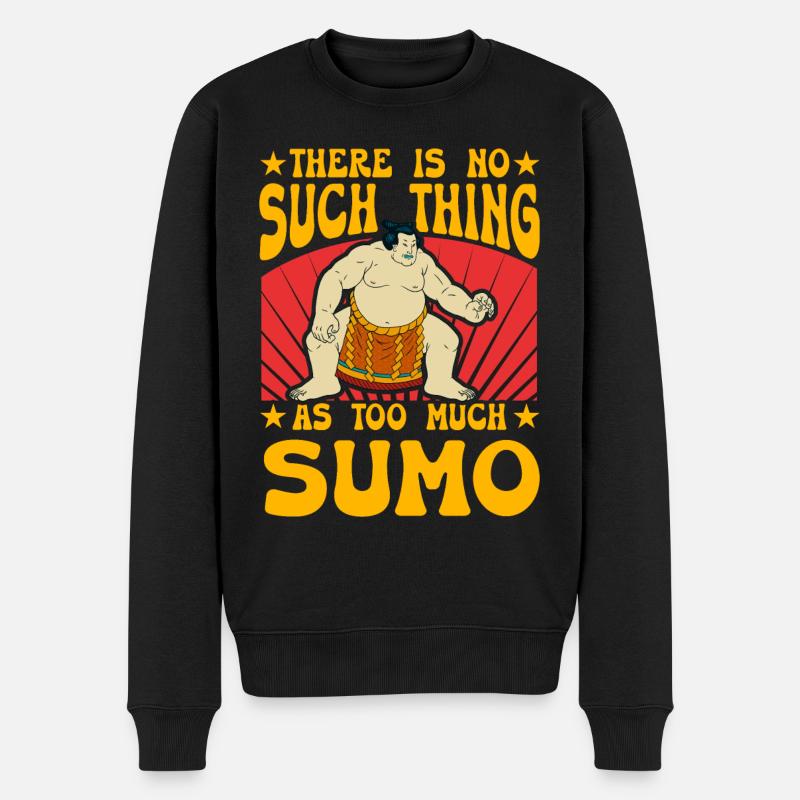 Es gibt nicht zu viel Sumo - Männer Premium Bio Pullover - Schwarz