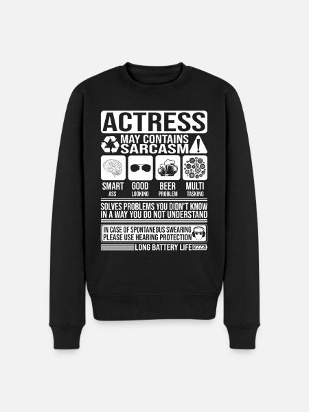 Actress Sarcasm funny Gift Actress - Men's Premium Organic Jumper - black