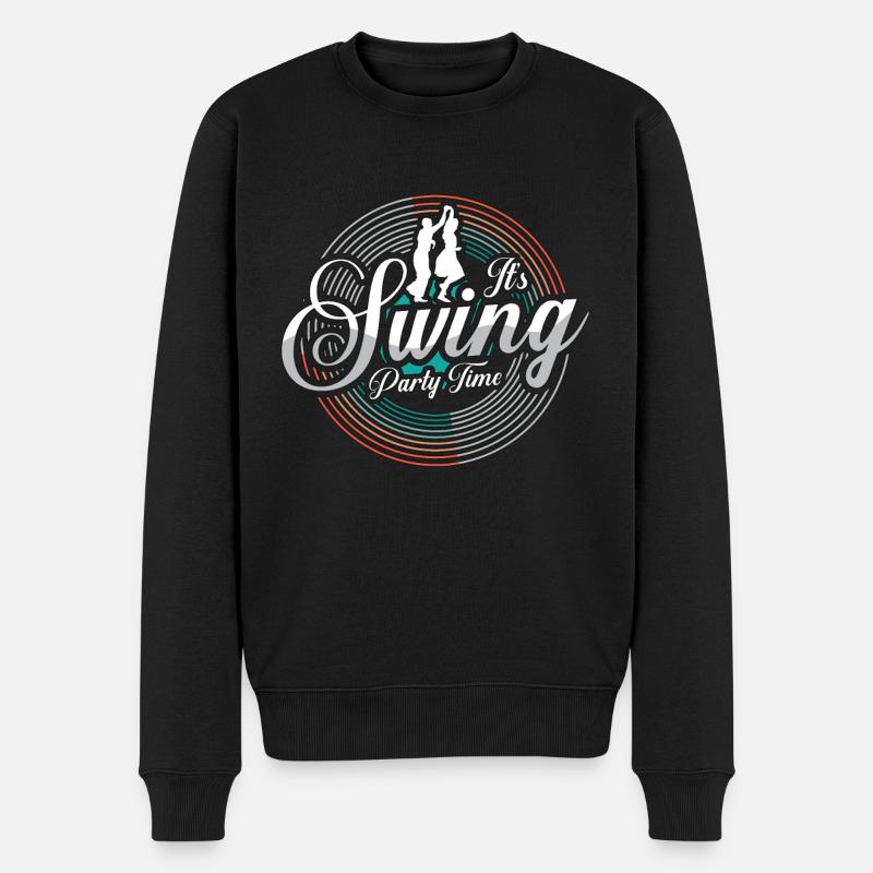 Swing Dance It's Swing Party Time Ballroom Dance - Männer Premium Bio Pullover - Schwarz