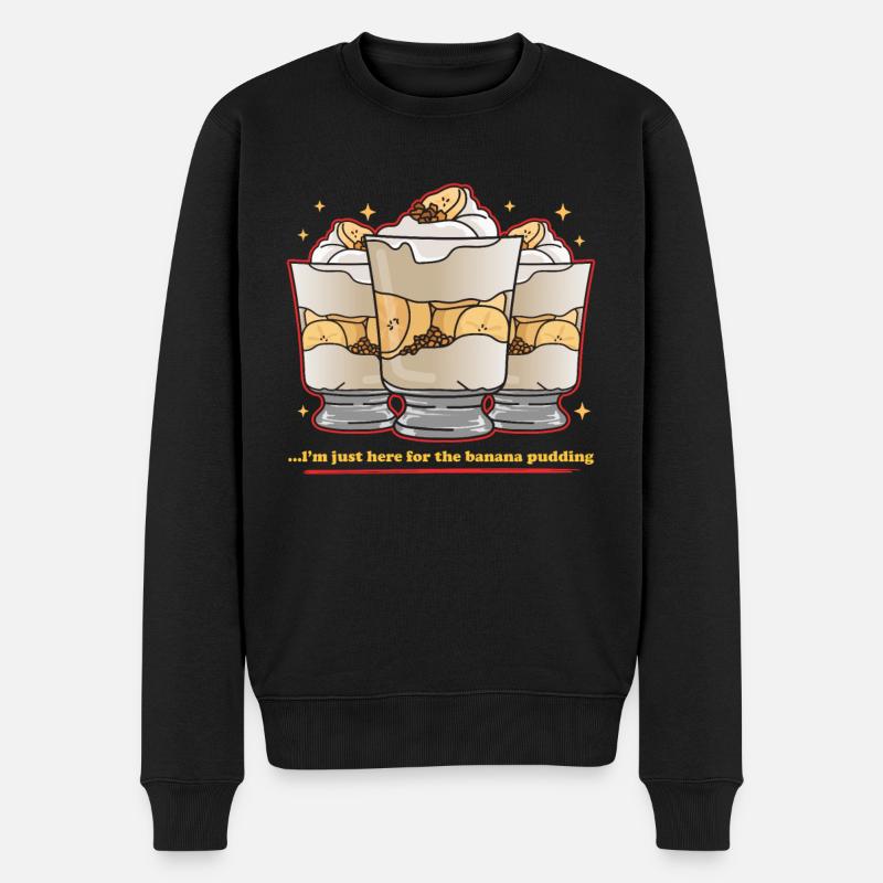 Bananenpudding Bananen-Pudding Geschenk - Männer Premium Bio Pullover - Schwarz