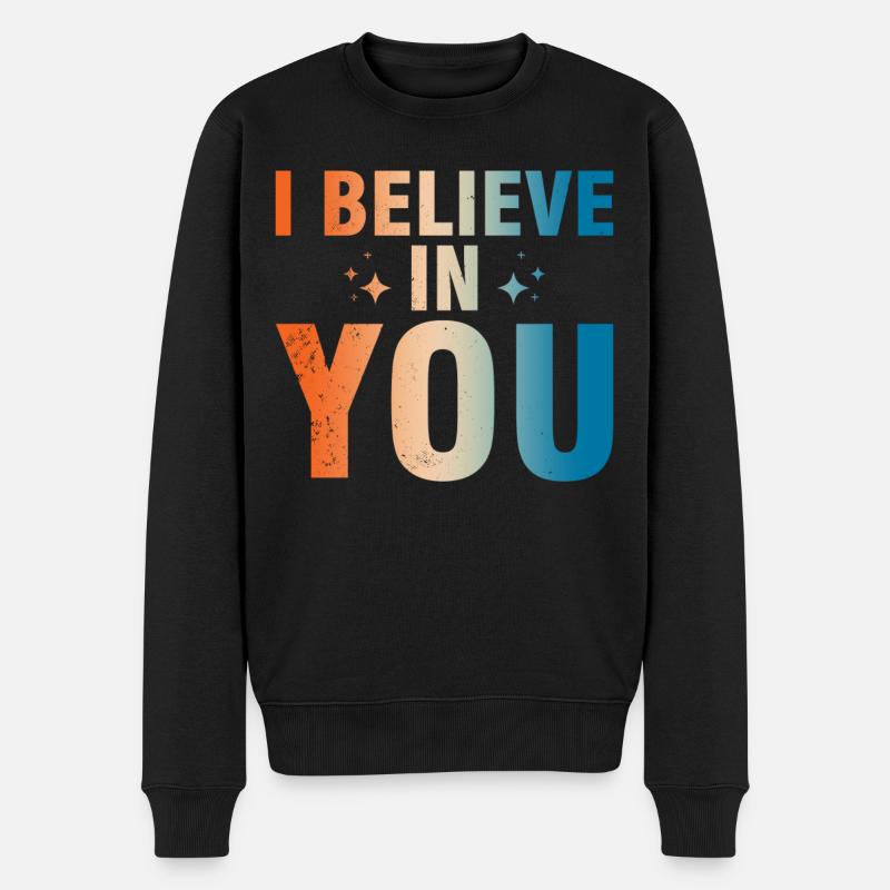 Je crois en votre motivation - Pull Premium bio Homme - noir