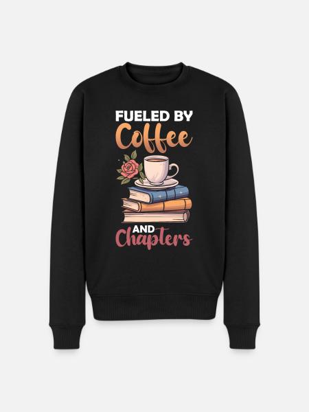 Bookworm, Coffee Lover, Relaxation - Men's Premium Organic Jumper - black