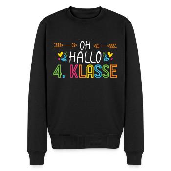 Oh bonjour l’école de 4e année - Pull Premium bio Homme - noir - Devant - Nico (187cm)