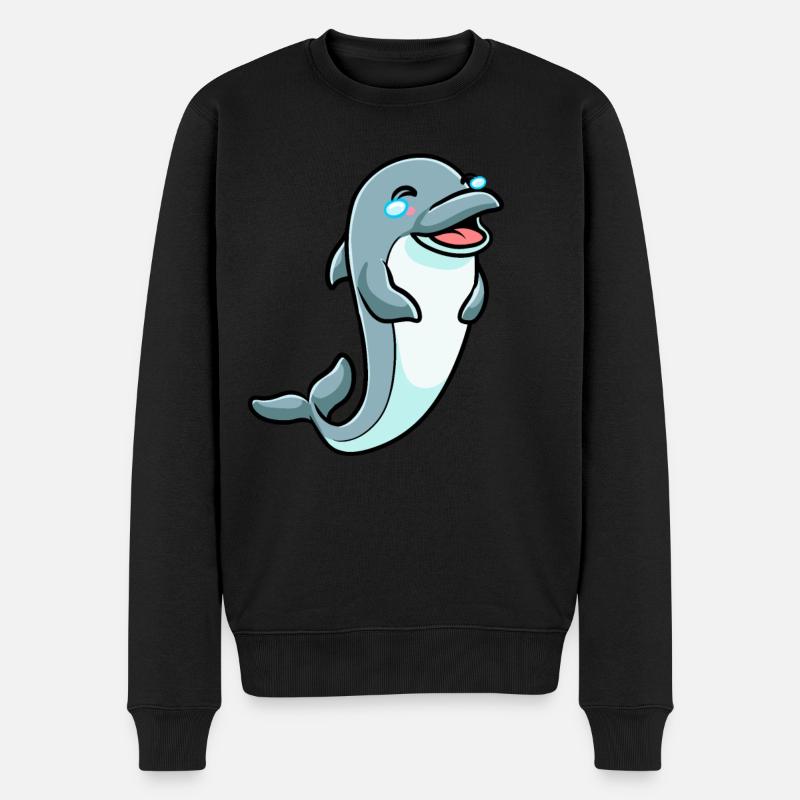 Émoticône de dauphin - Pull Premium bio Homme - noir