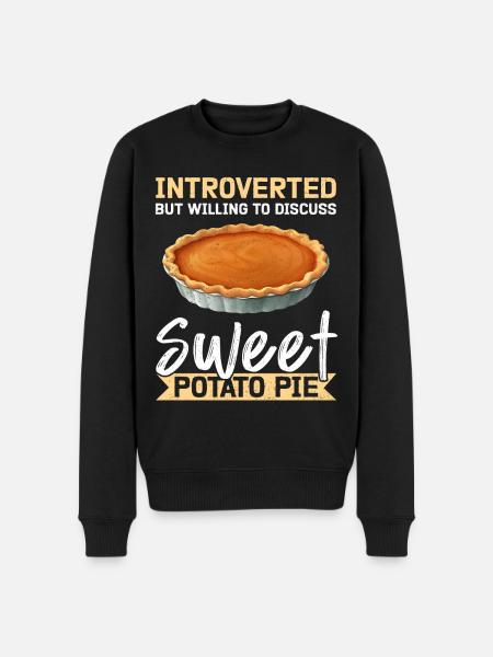 Sweet Potato Pie Baking Gift - Men's Premium Organic Jumper - black