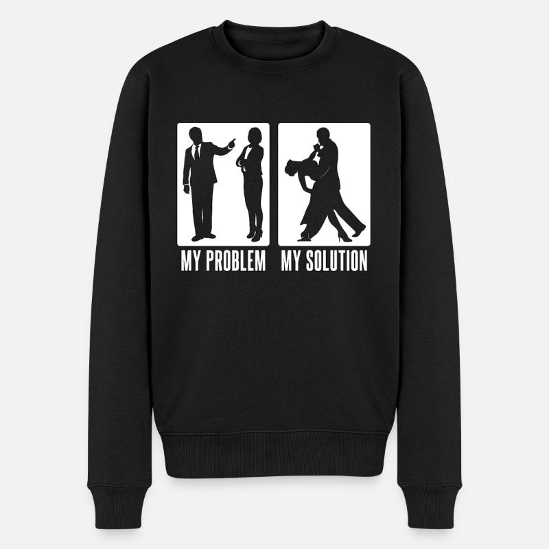 Danseuse de salon Mon problème Mon pictogramme Maman Papa - Pull Premium bio Homme - noir