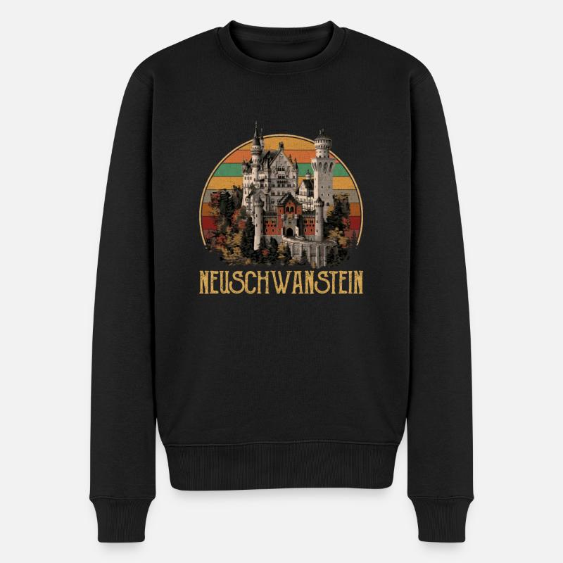 neuschwanstein deutschland germany - Männer Premium Bio Pullover - Schwarz